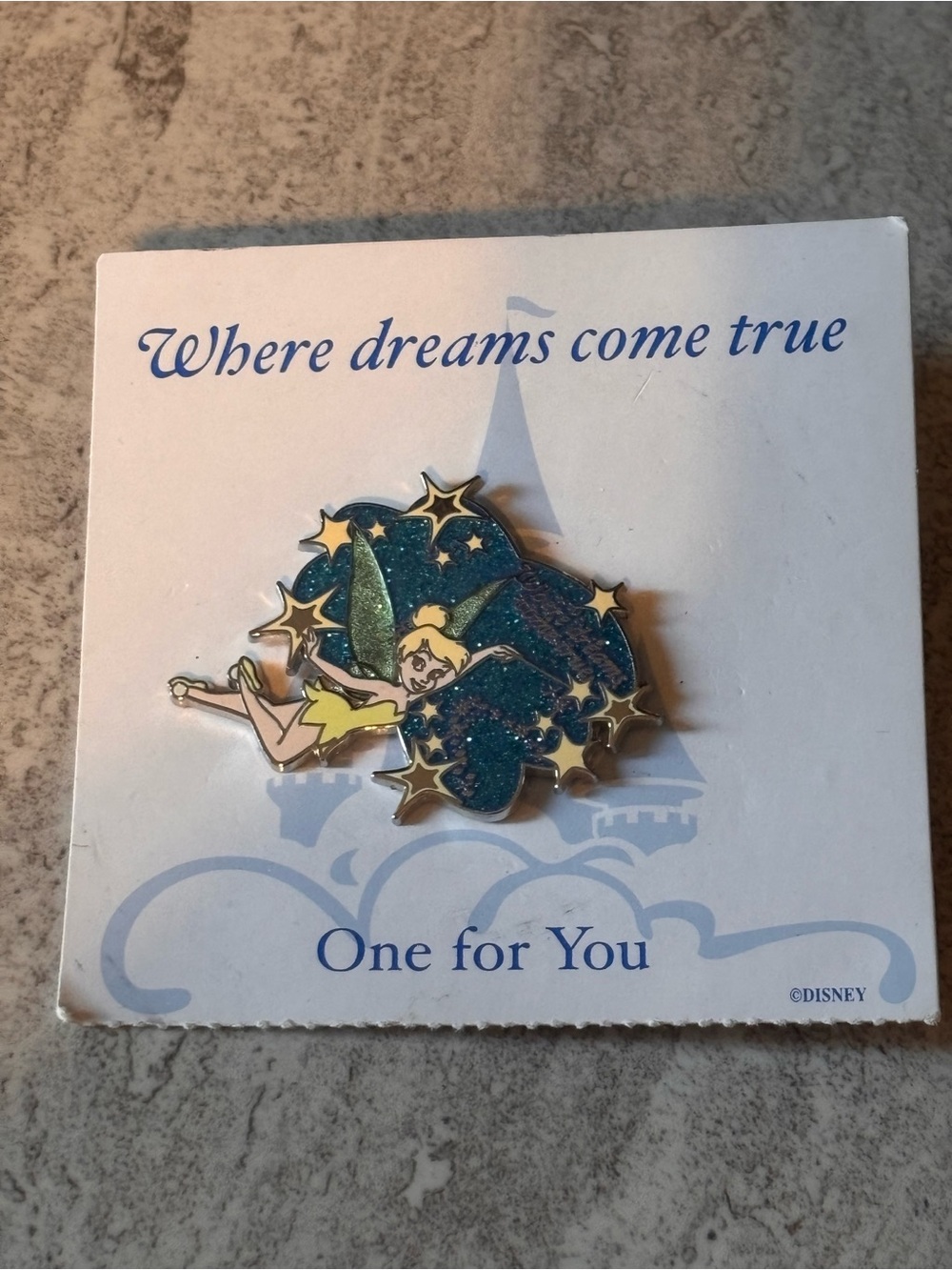 Disney Tinker Bell Pixie Dust "Where Dreams Come True” Pin